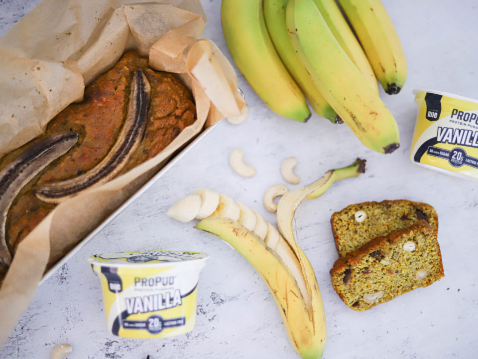 Image for a banana bread with saffron recipe containing products from NJIE's ProPud brand.